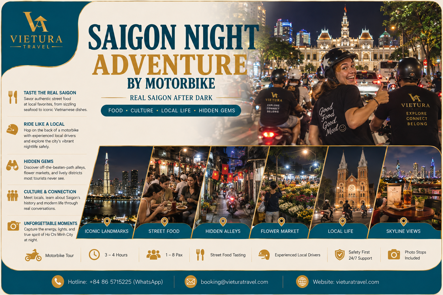 Saigon Night Adventure By Motorbike