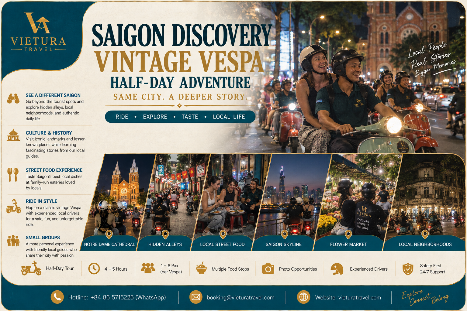 Saigon Discovery: Vintage Vespa Half-Day Adventure